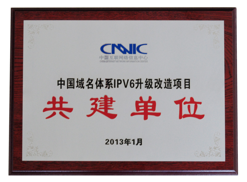 CNNIC中国域名体系IPV6升级改造项目 共建单位